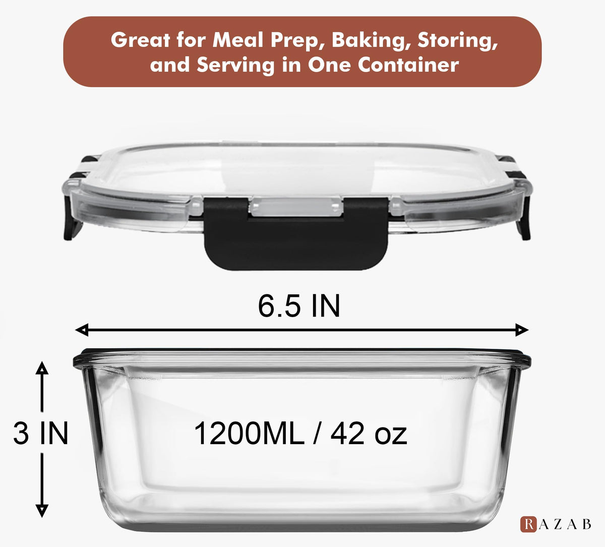 Razab lids with silicone seal highlighting airtight design