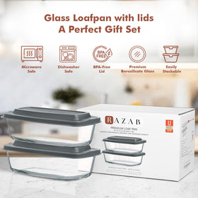 Razab transparent glass keeps an eye on progress during baking.