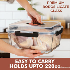 Razab locking lids with silicone seal ensure leak-proof storage of sauces and soups.
