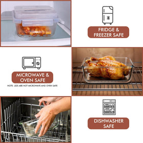Razab long-lasting glass meal-prep container for bulk storage and organization.
