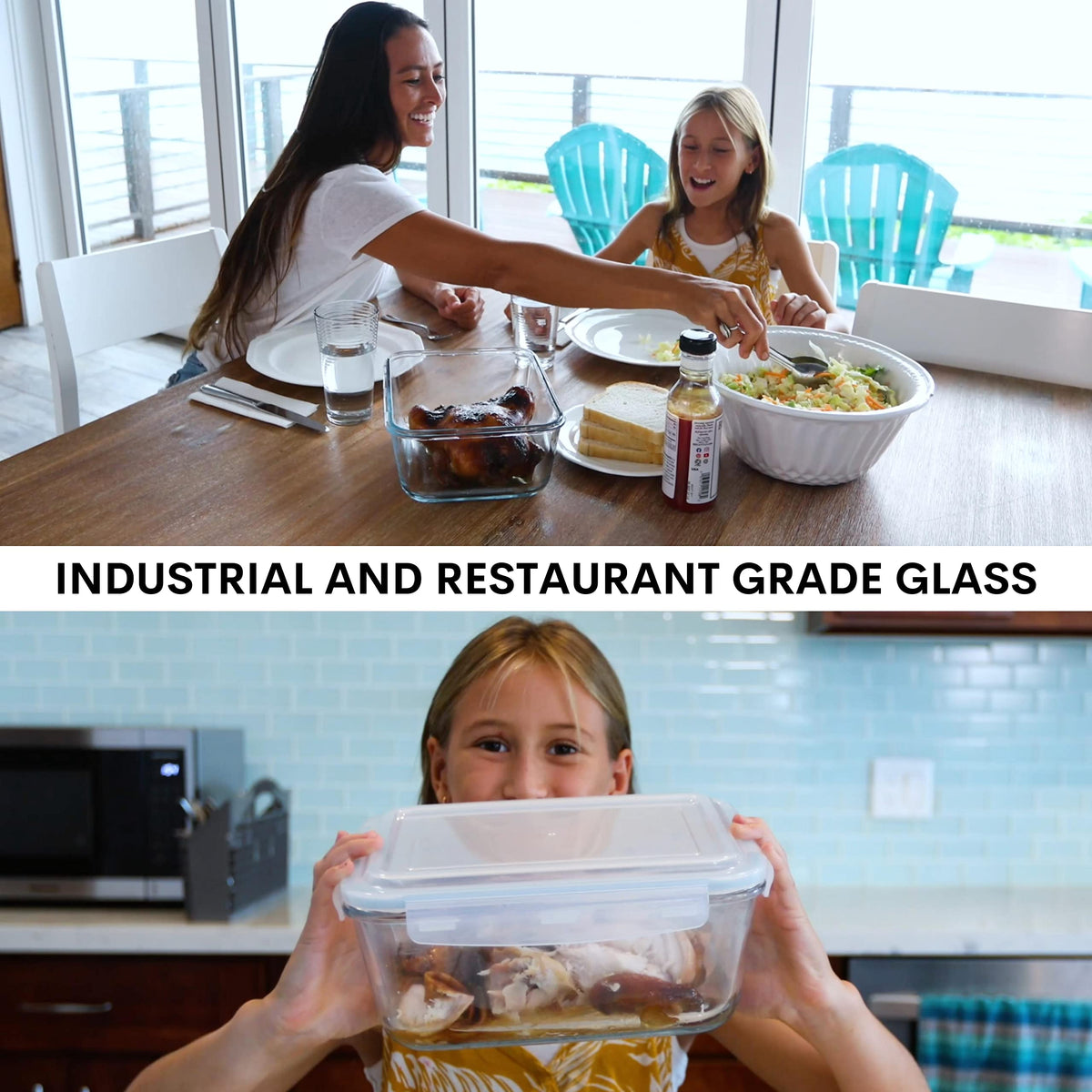 Razab meal prep container keeps portions organized in glass