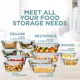 Razab stackable meal prep containers saving fridge and cabinet space