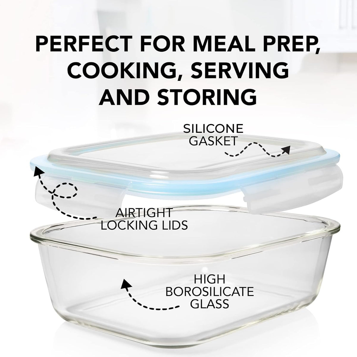 Razab container suitable for fridge and microwave use without lid.
