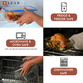 Razab microwave and oven safe container for easy reheating