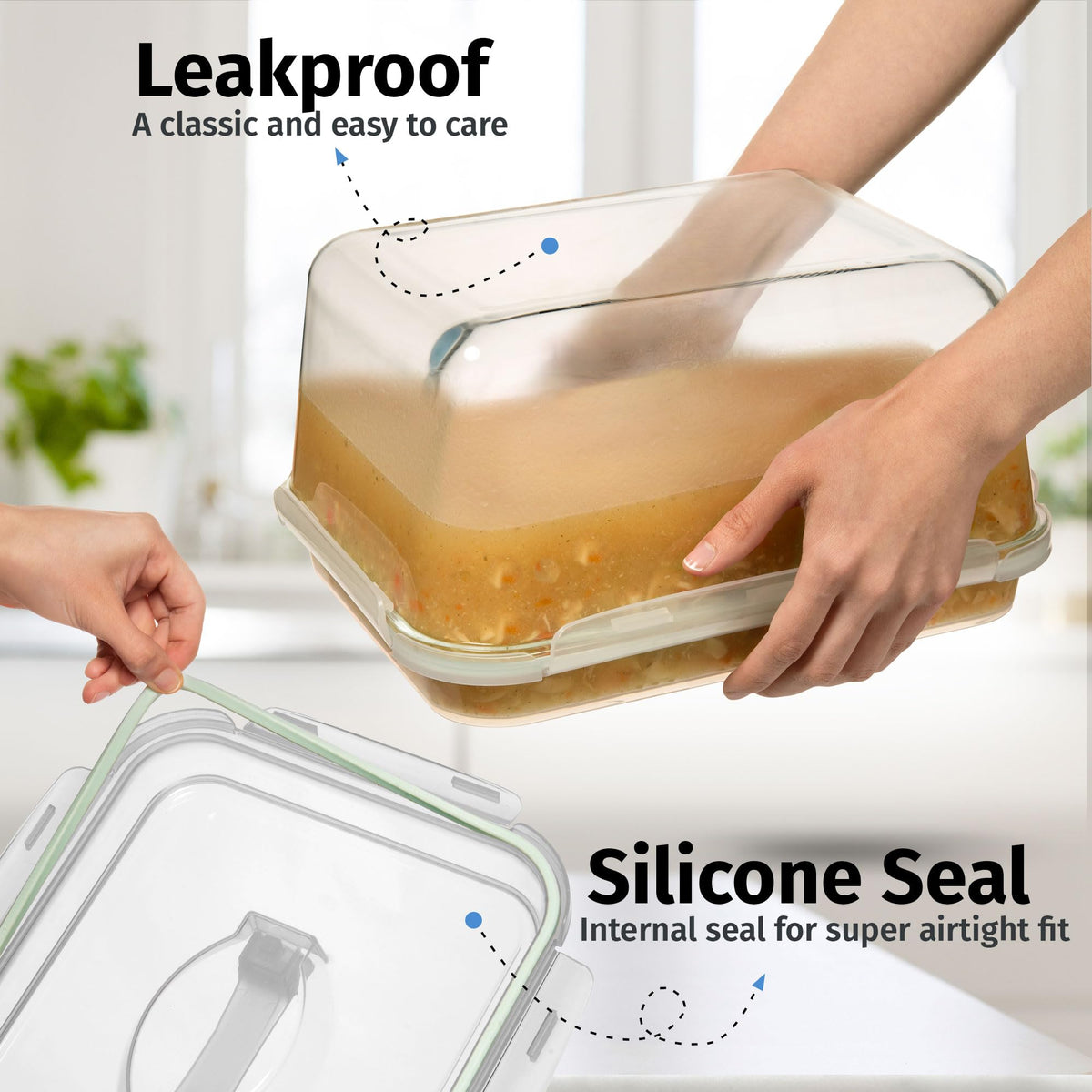 Razab microwave- and oven-safe glass container for reheating meals without hassle