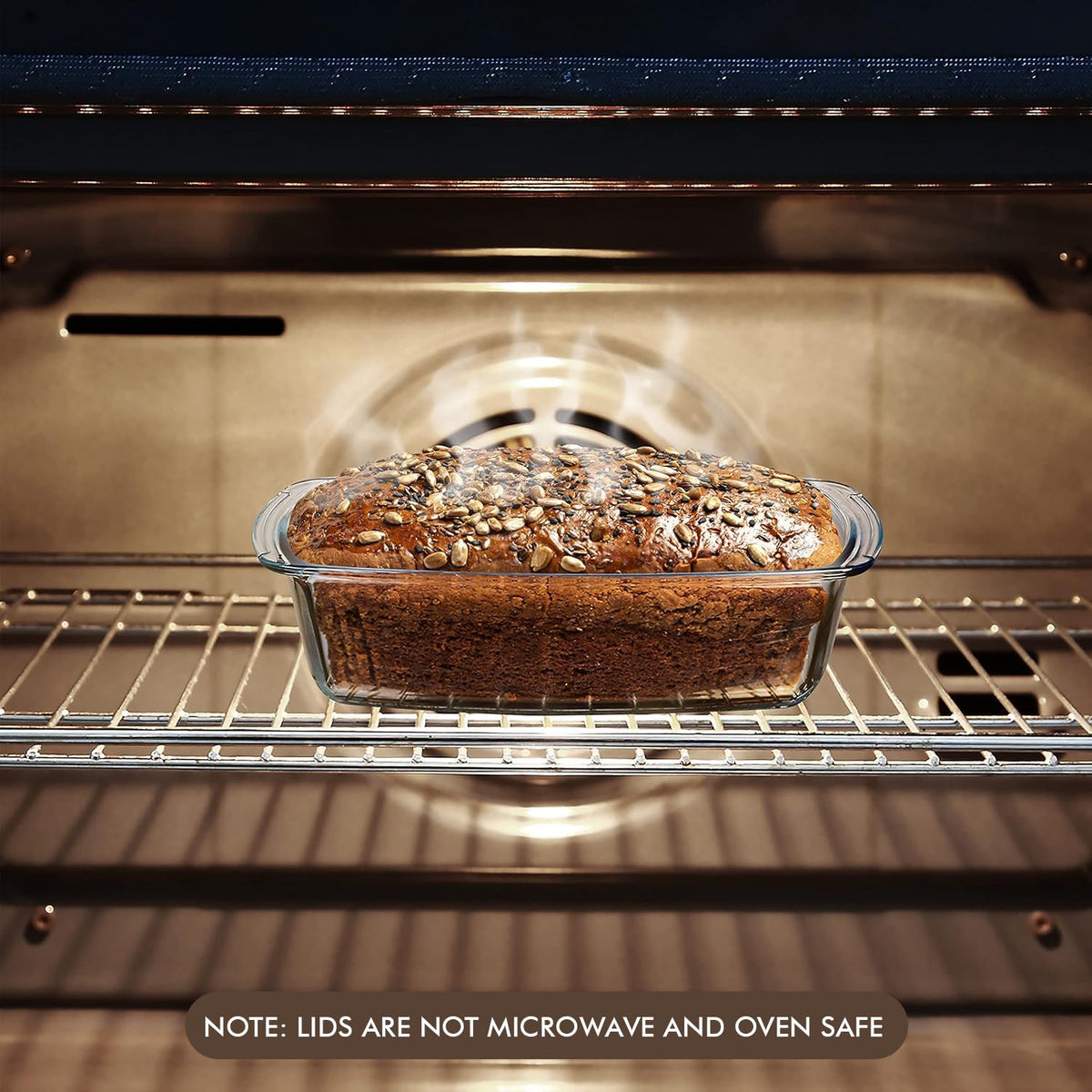 Razab oven microwave freezer safe loaf pan; versatile for meals and leftovers.