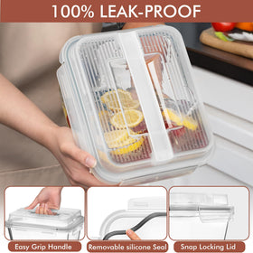 Razab oven and microwave-safe glass container for versatile meal prep.