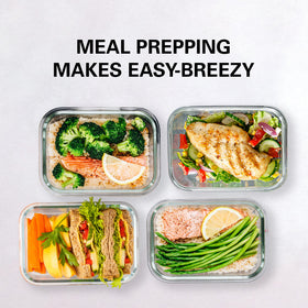 Razab oven-safe glass container ready for baking up to 500°F without lid.