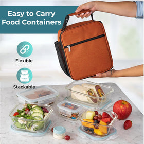 Razab oven-safe glass containers for reheating meals