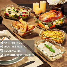Razab oven-safe glass dishware suitable for baking and serving.