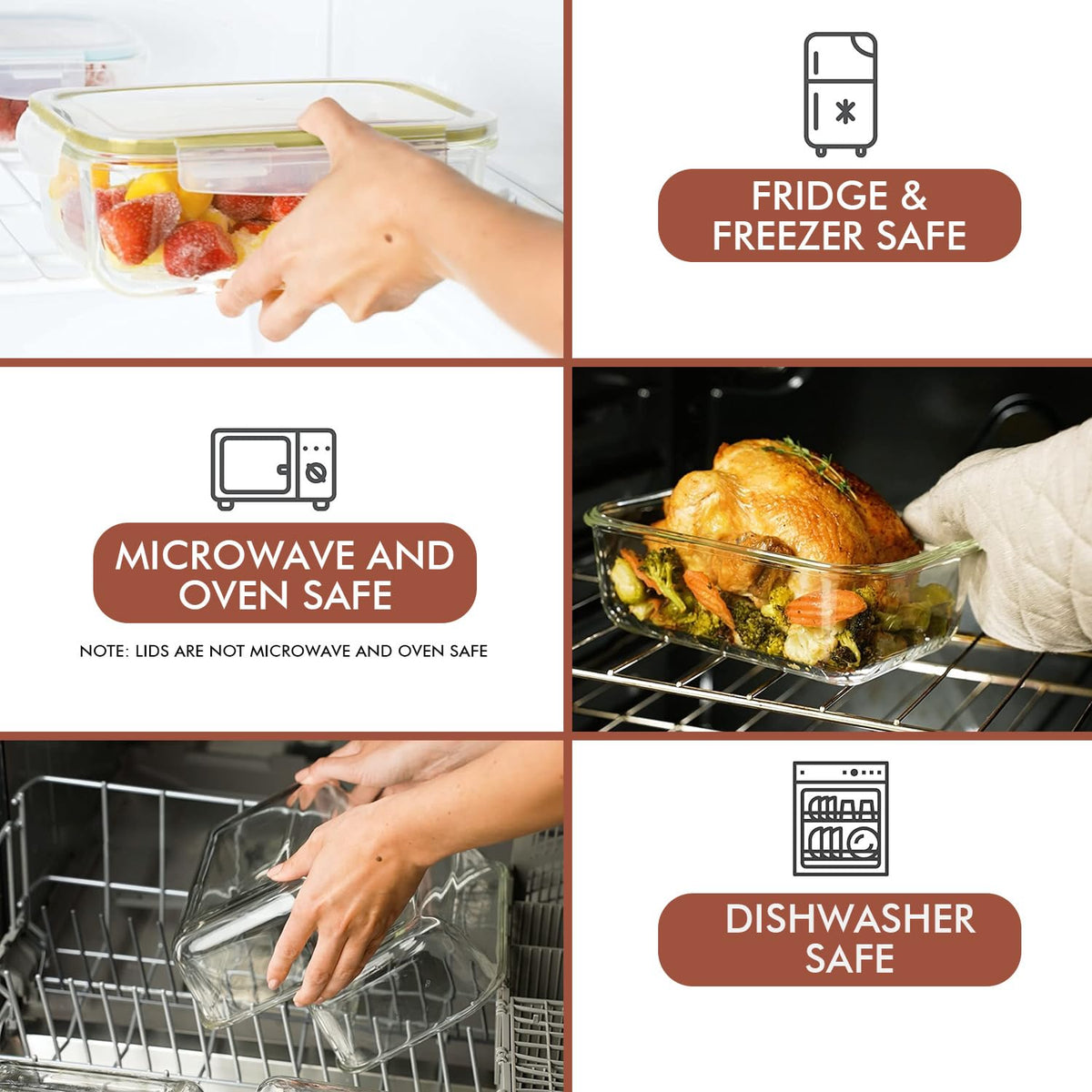 Round Razab glass container ideal for small sauces and dips.