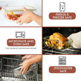 Round Razab glass container ideal for small sauces and dips.