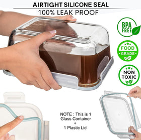 Razab square borosilicate glass storage keeps leftovers fresh