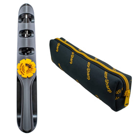 RAZORSHARP knife sharpener safe-handling features protect fingers during use.