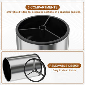 Rcemlip three-compartment divider prevents tangling and aids tool selection.