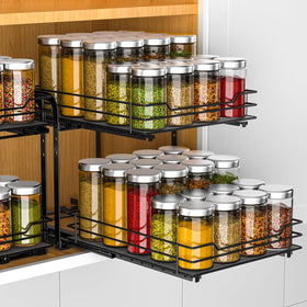 RCHYFEED spice rack assembly shows quick, easy setup for organized cabinets.