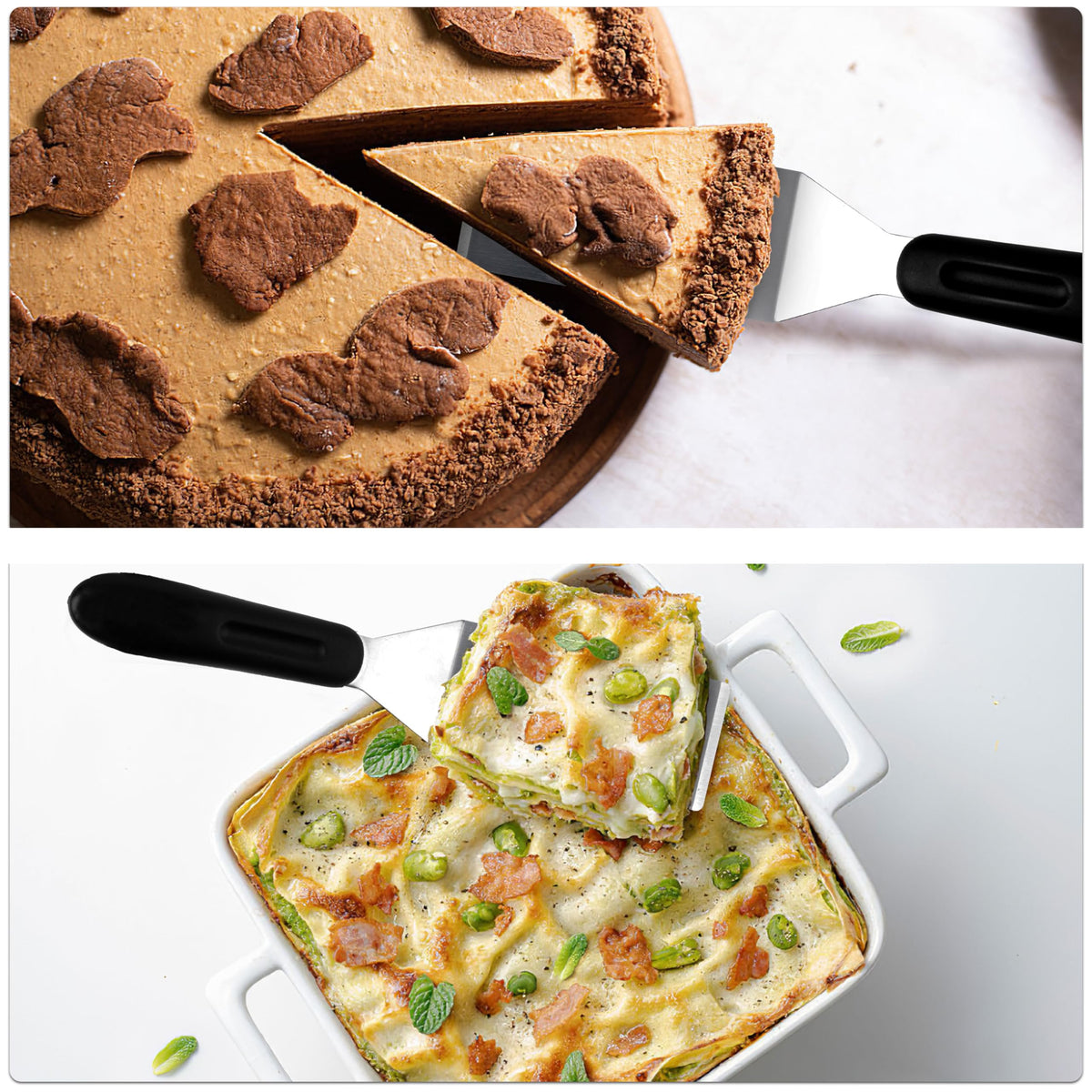 RCMo stainless steel spatula with ergonomic handle for comfort