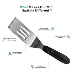 RCMo stainless steel spatulas pair, durable and easy to clean for daily use.