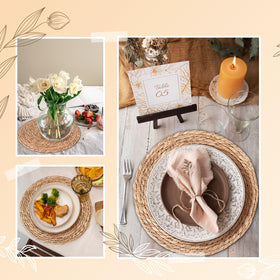 Rcrirth handwoven textured round placemats as a unique everyday accent