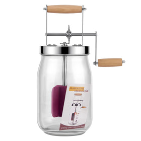 RDGDFONG butter churn with wooden handle for quick, fresh butter at home