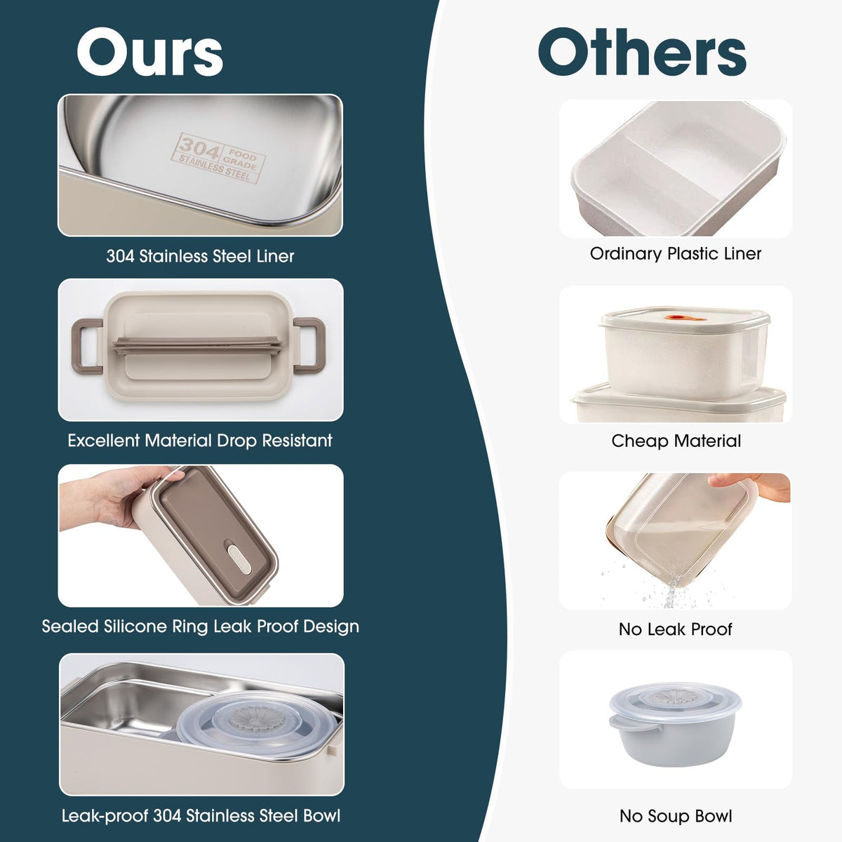 Reabulun bento box microwave-safe for quick reheating
