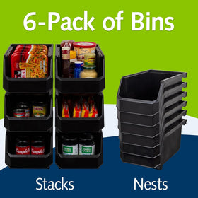 ReadySpace closet and pantry bin provides open access for quick retrieval of small containers.