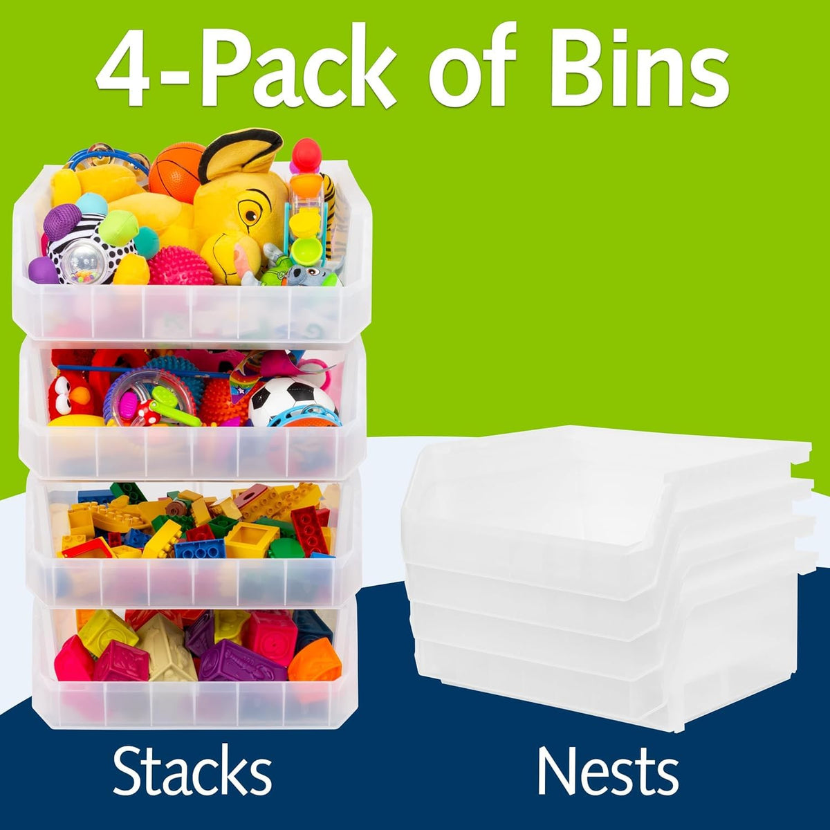 ReadySpace nesting-design bin saves space when not in use.