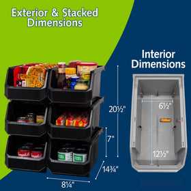 ReadySpace nesting storage bin saves space when not in use in cupboards or closets.