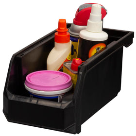 Readyspace office storage bin keeps supplies neatly within reach.