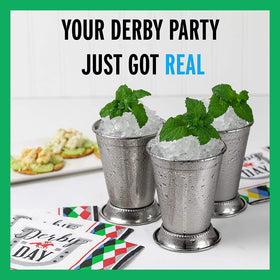 Real Deal Steel Mint Julep Cups set of four ready for party service