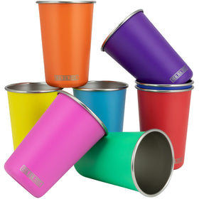 Real Deal Steel Rainbow Cups feature lead-free, BPA-free stainless steel