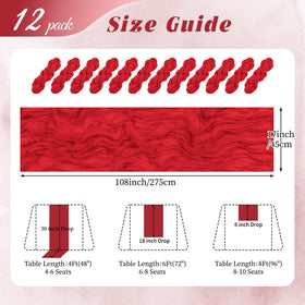 RealBox 12-pack table runners extended to fit long banquet tables
