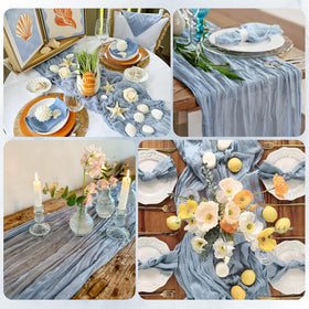 RealBox all-purpose cheesecloth table runner suitable for multiple uses.