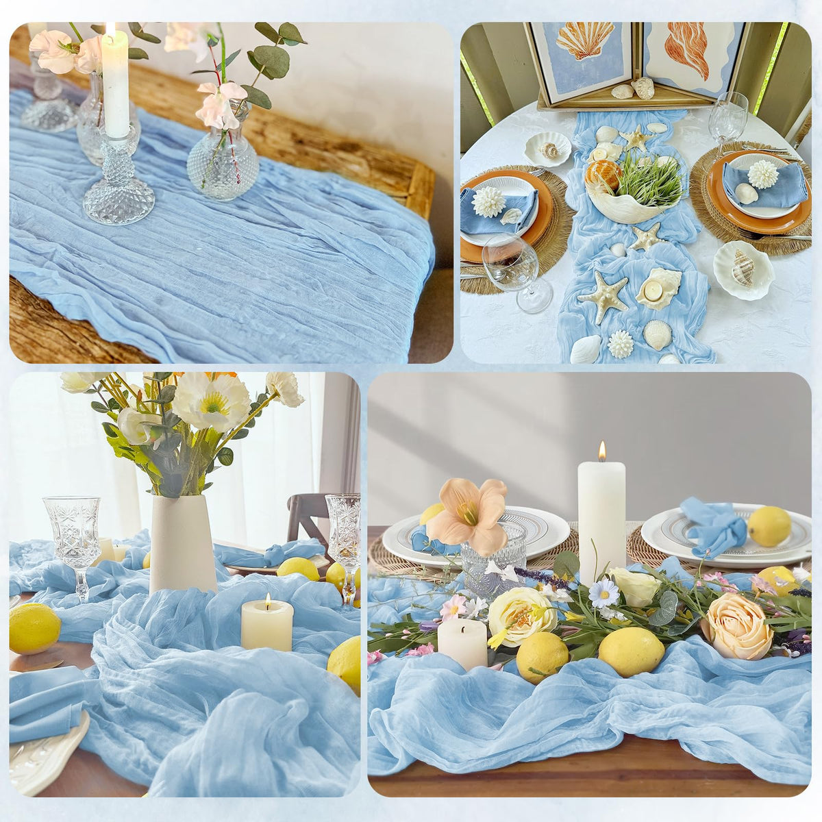 RealBox polyester cheesecloth with secure seams for durable event decor.