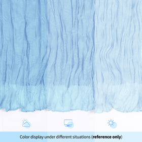 RealBox baby blue cheesecloth table runner easy care for reuse