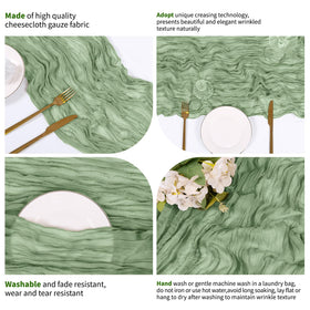 RealBox boho wedding decor arches featuring sage table runner