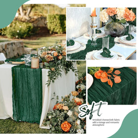 RealBox emerald runner doubles as chair sash accent