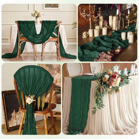Semi sheer gauze adds texture for garden or farmhouse tables