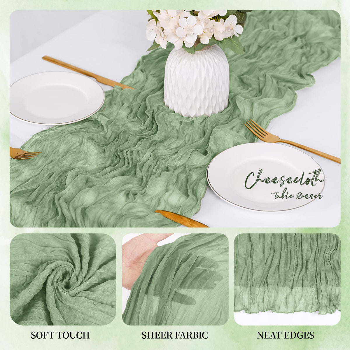 Close-up of RealBox gauze texture showing soft drape and stitching.