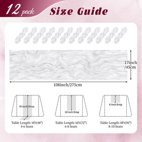RealBox gauze table runner close-up highlights pleated texture and lightweight elegance.