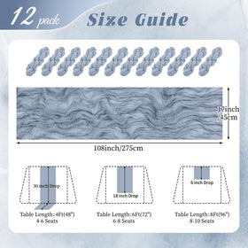 Close-up of RealBox pleated gauze table runner showing texture and fabric quality.