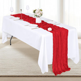 RealBox sheer table runner creates romantic backdrop for dining and parties