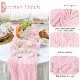 RealBox table setting ready with semi-sheer romantic runners.