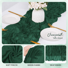 RealBox wedding table decor highlights rustic charm with emerald green fabric