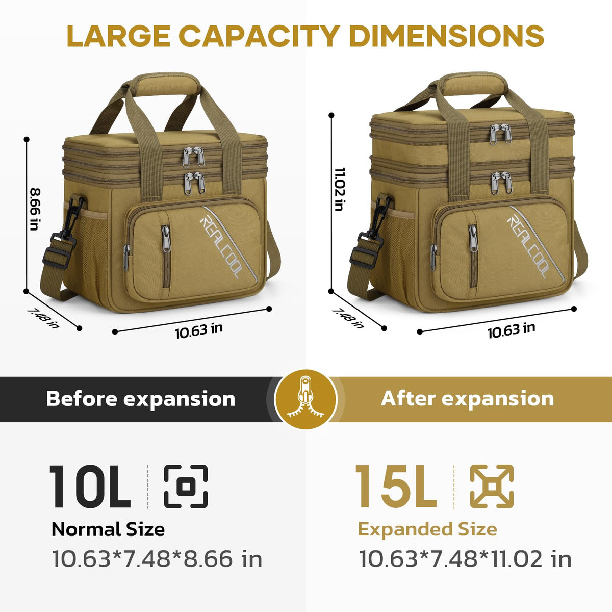 RealCool lunch bag leakproof seal minimizes spills during commutes.