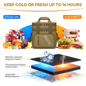 RealCool lunch bag adjustable strap enables comfortable, hands-free carrying.