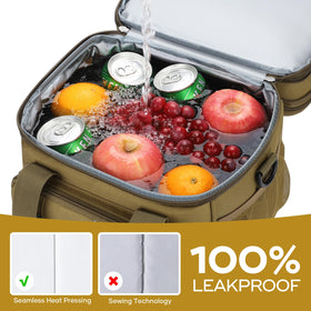 RealCool lunch bag front and side pockets organize essentials neatly.