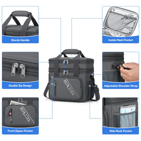 RealCool lunch bag leakproof seal keeps contents secure during commutes and travel.