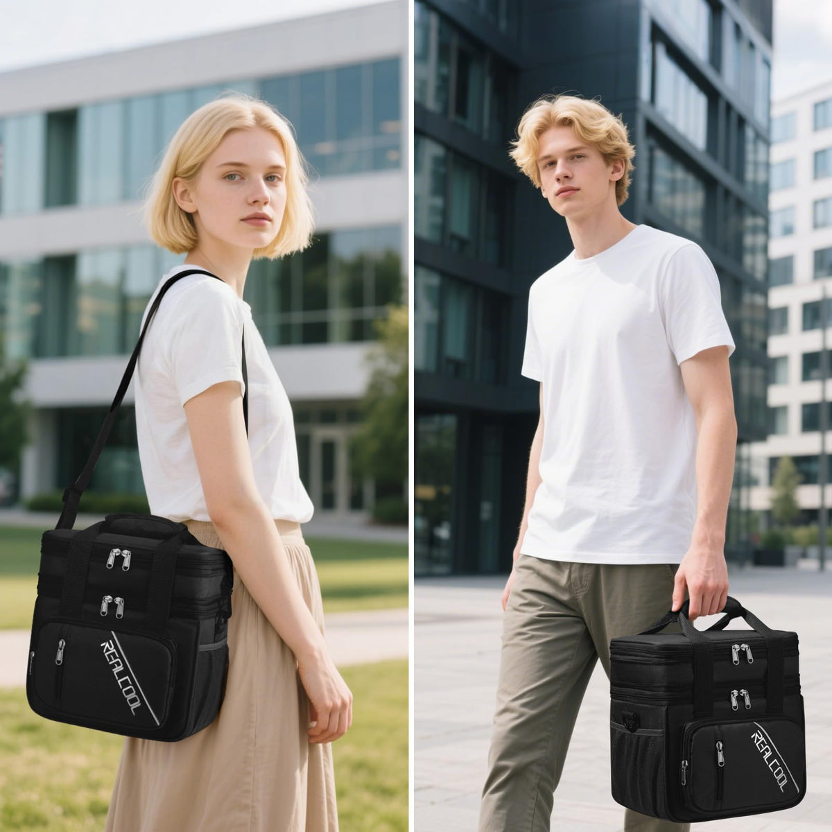 RealCool lunch bag durable, wear-resistant exterior for daily use