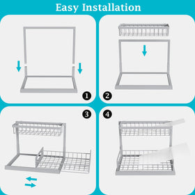 Bottom suction cups and tape on REALINN for tool-free stability